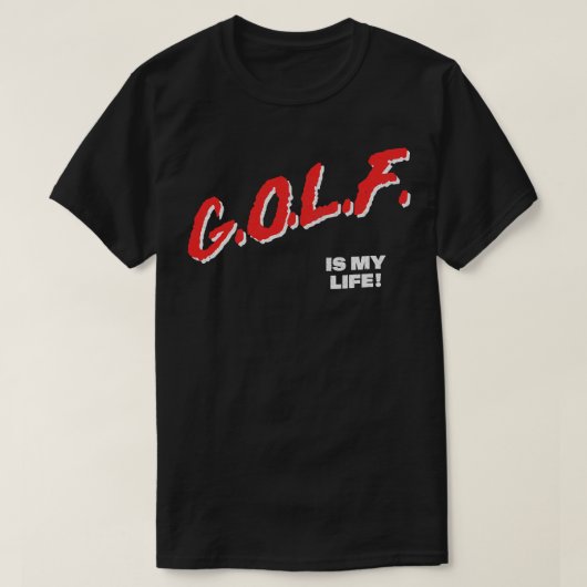 ゴルフは私の人生80sスタイルゴルフ愛好家の色あせたデザイン tシャツ (デザイン正面)