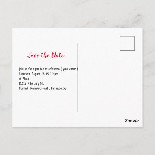 ゴルフは緑の草の上にゴルフボールで日付を保存 ポストカード (裏面)