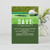 ゴルフは、1つの中にゴルフのボールのパッティングホールを保存する 招待状 (スタンド正面)