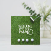 ゴルフへようこそ私たちのホームゴルファーに緑の草 (スタンド正面)