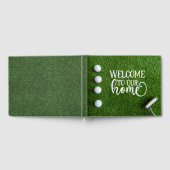 ゴルフへようこそ私たちのホームゴルファーに緑の草 ゲストブック (全面)