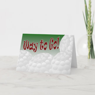 ゴルフへ！おめでとう!素晴らし! カード