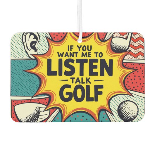 ゴルフもしギフトを聞話せ カーエアーフレッシュナー (正面)