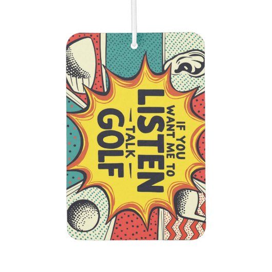 ゴルフもしギフトを聞話せ カーエアーフレッシュナー (正面)