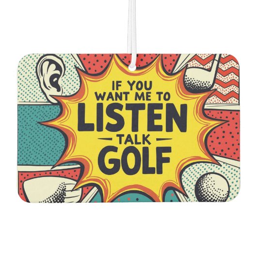 ゴルフもしギフトを聞話せ カーエアーフレッシュナー (正面)