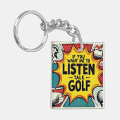 ゴルフもしギフトを聞話せ キーホルダー (正面左)
