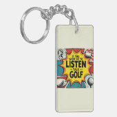 ゴルフもしギフトを聞話せ キーホルダー (正面左)