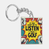 ゴルフもしギフトを聞話せ キーホルダー (正面左)