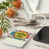 ゴルフもしギフトを聞話せ キーホルダー (正面右)