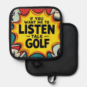 ゴルフもしギフトを聞話せ 鍋敷き (正面/裏面)