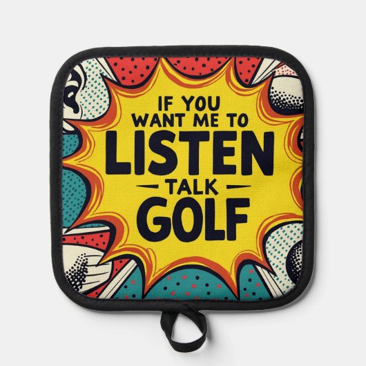 ゴルフもしギフトを聞話せ 鍋敷き (正面)