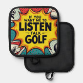 ゴルフもしギフトを聞話せ 鍋敷き (正面/裏面)