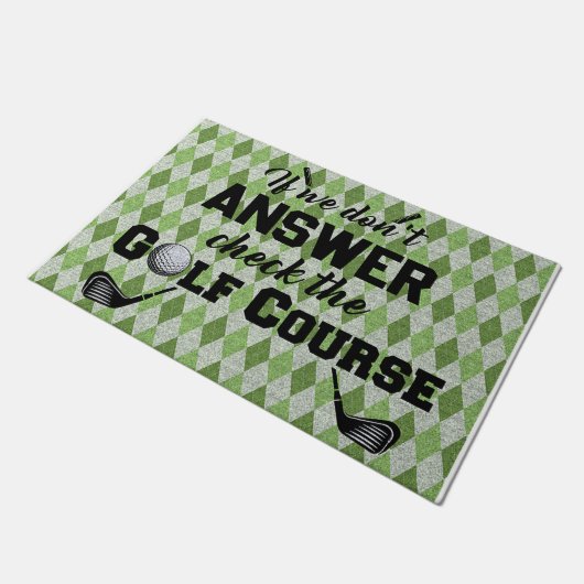 ゴルフもしコースのチェックに答えない ドアマット (アングル)