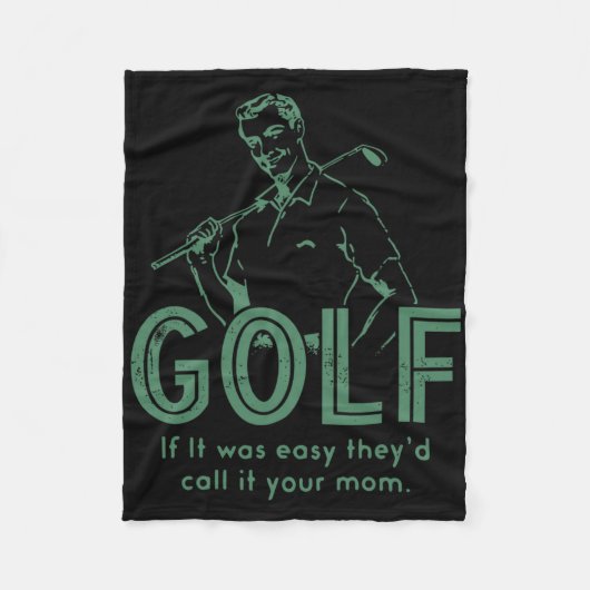 ゴルフもしTが簡単お母さんって呼ぶの フリースブランケット (正面)