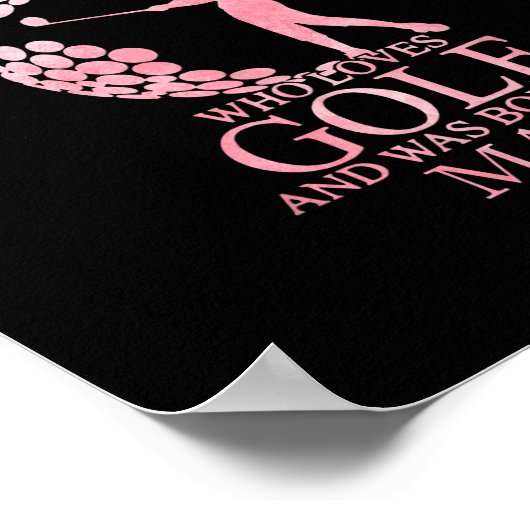 ゴルフやインを愛する女性を決して過小評価しない ポスター (角)