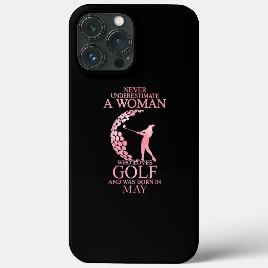 ゴルフやインターネットが好きな女性を決して過小評価しない Case-Mate iPhoneケース (裏面)