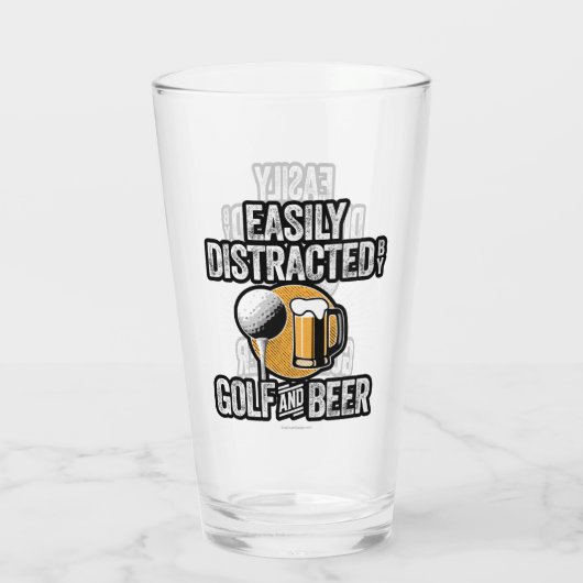 ゴルフやビールに気が散りやすい タンブラーグラス (裏面)