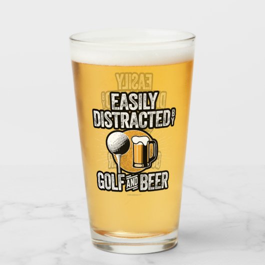 ゴルフやビールに気が散りやすい タンブラーグラス (ドリンク正面)