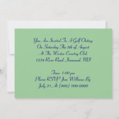 「ゴルフをしよう」アートデコスタイルのゴルフ招待状 招待状 (裏面)