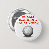 ゴルフをすること 缶バッジ (正面&裏面)