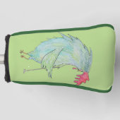 ゴルフをするオンドリの運搬人カバー ゴルフヘッドカバー (正面)