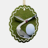 ゴルフをするオーナメント セラミックオーナメント (右)