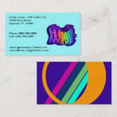 ゴルフをするゴルフゴルファーの接触の名刺カード 名刺 (正面/裏面)