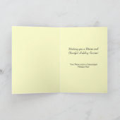 ゴルフをするサンタのヨットのカスタムなクリスマスカード シーズンカード (内部)