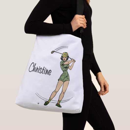 ゴルフをするパーソナル・レディ・ゴルファーのためのウォームアップ クロスボディバッグ (クローズアップ)