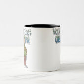 ゴルフをする世界ですばらしい祖父 ツートーンマグカップ (中央)