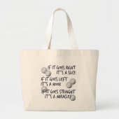 ゴルフをする奇跡 ラージトートバッグ (正面)