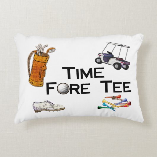 ゴルフをする時間の前部のティー アクセントクッション (正面)