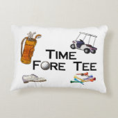 ゴルフをする時間の前部のティー アクセントクッション (裏面)