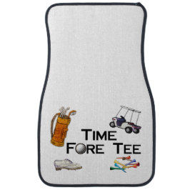 ゴルフをする時間の前部のティー カーマット