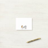 ゴルフをする時間の前部のティー ポストイット (デスク上)