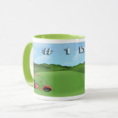 ゴルフをする父の日のマグ マグカップ (正面左)