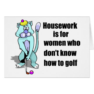 ゴルフをする猫