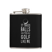 ゴルフをする球 フラスク (正面)