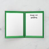 ゴルフをする誕生日カード、クラブのバッグ カード (内部)