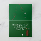 ゴルフをテーマにしたお父さんのデイカードとカワイトバセットハウンド カード (内部)