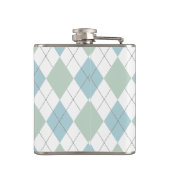 ゴルフをテーマにしたアーガイルモノグラパーソナライズされたム フラスク (裏面)