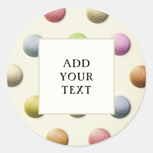 ゴルフをテーマにしたイベント ラウンドシール (正面)