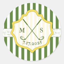 ゴルフをテーマにしたカスタムクレストのステッカー ラウンドシール