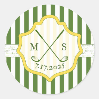 ゴルフをテーマにしたカスタムクレストステッカー ラウンドシール