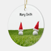 ゴルフをテーマにしたクリスマスギフトをゴルファーのために セラミックオーナメント (左)