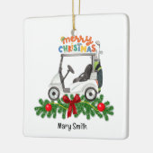 ゴルフをテーマにしたクリスマスギフトをゴルファーのために セラミックオーナメント (左)