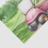 ゴルフをテーマにしたクリスマスプレゼントを持つ雪だるま 薄葉紙 (詳細)