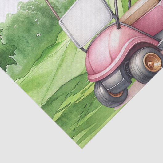 ゴルフをテーマにしたクリスマスプレゼントを持つ雪だるま 薄葉紙 (詳細)