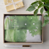 ゴルフをテーマにしたクリスマスプレゼントを持つ雪だるま 薄葉紙 (ギフト)