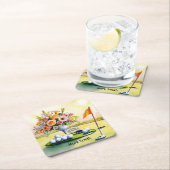 ゴルフをテーマにしたゴルフの引退 スクエアペーパーコースター (インサイチュ)